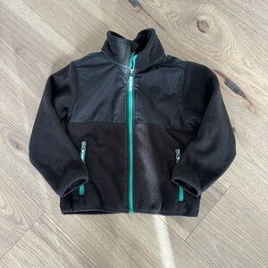 Falls Creek Boys Black Full Zip Lightweight Fleece Jacket Size 5/XS